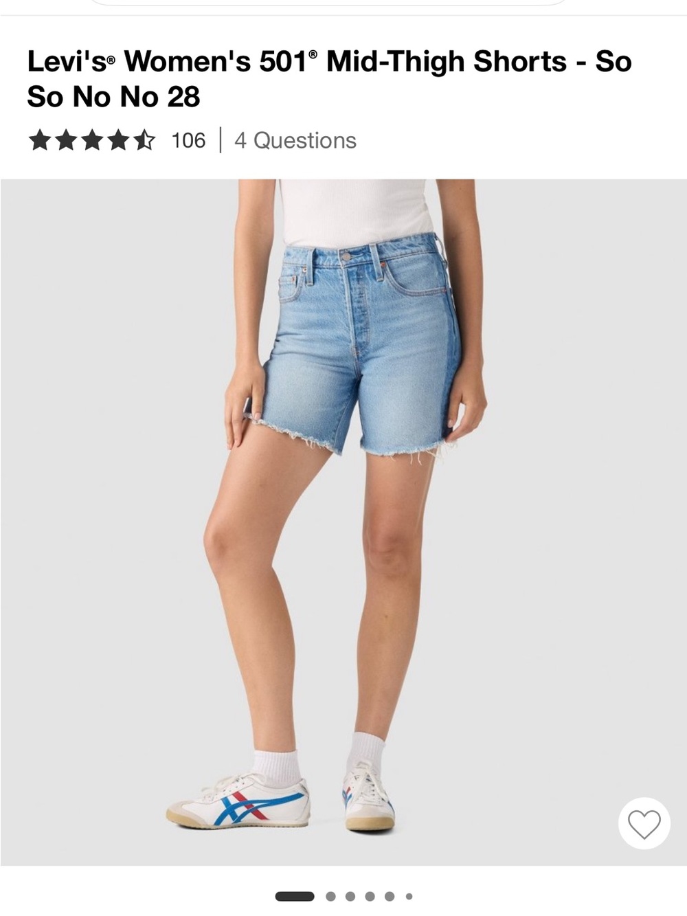 Levi’s 501 mid thigh shorts